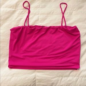 Hot pink crop top